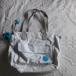 Kipling White and Blue Shoulder Bag